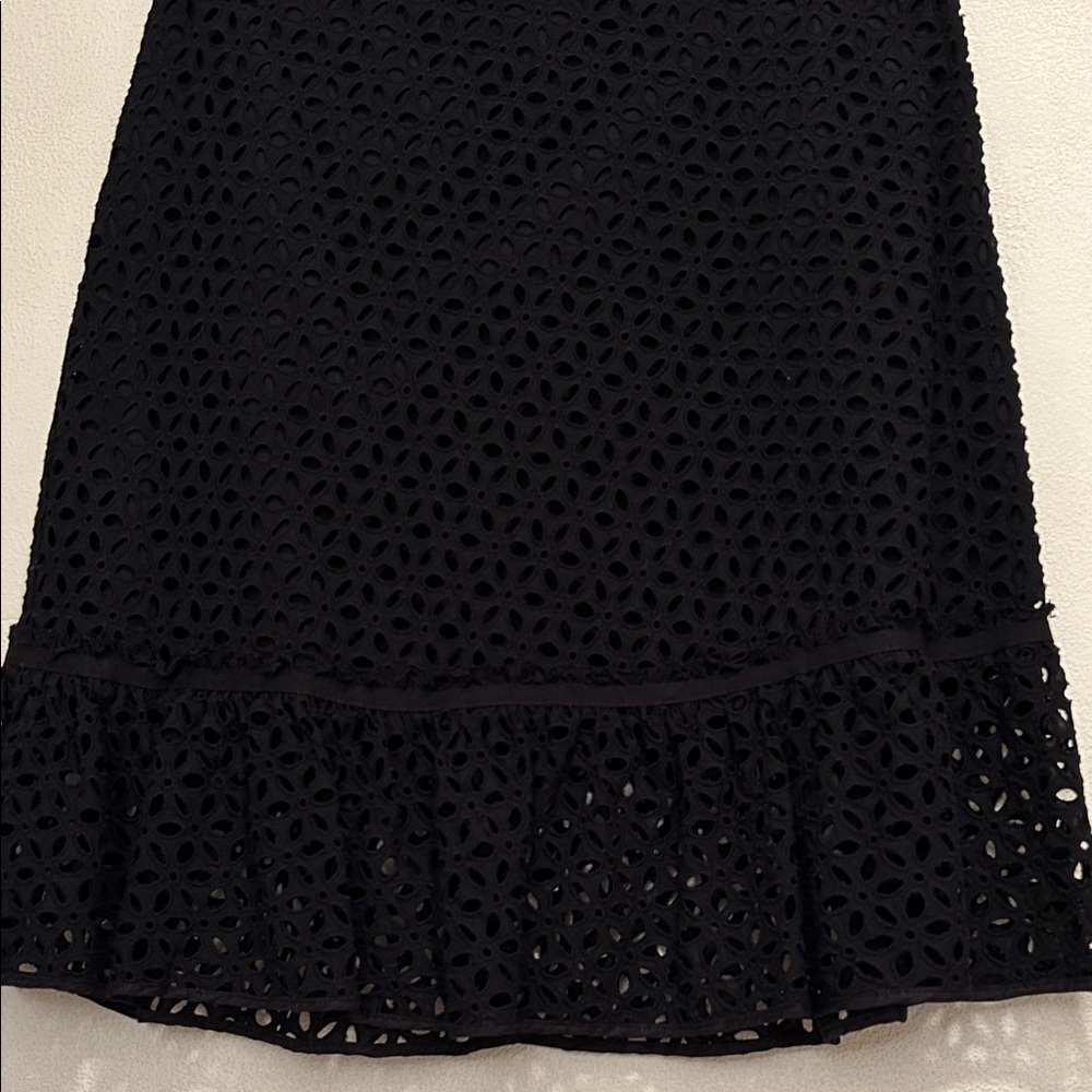 Kate Hill Black Eyelet Pencil Skirt